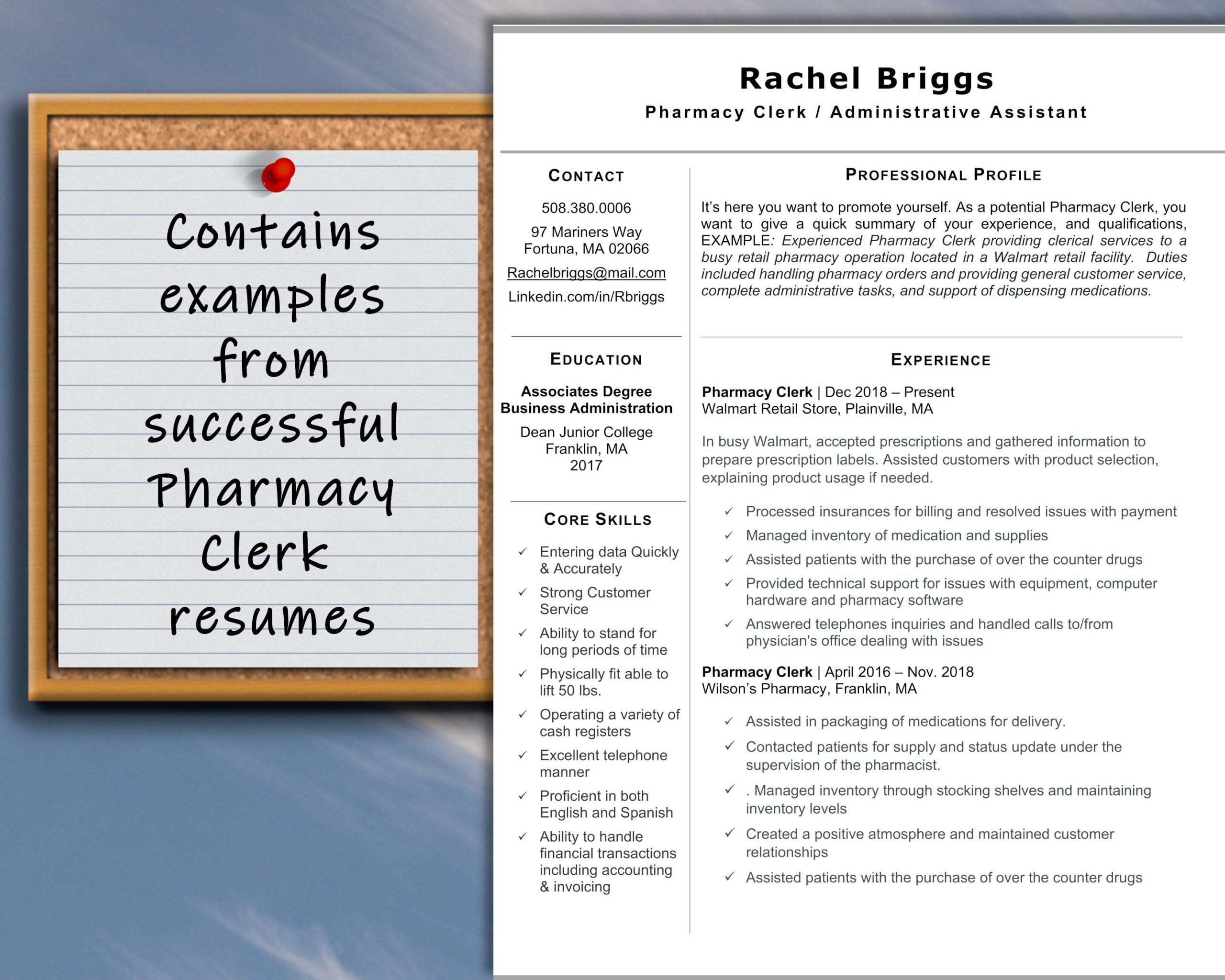 Resume for Pharmacy Clerk and Delivery Person Samples 2023 Pharmacy Tech Resume – Etsy