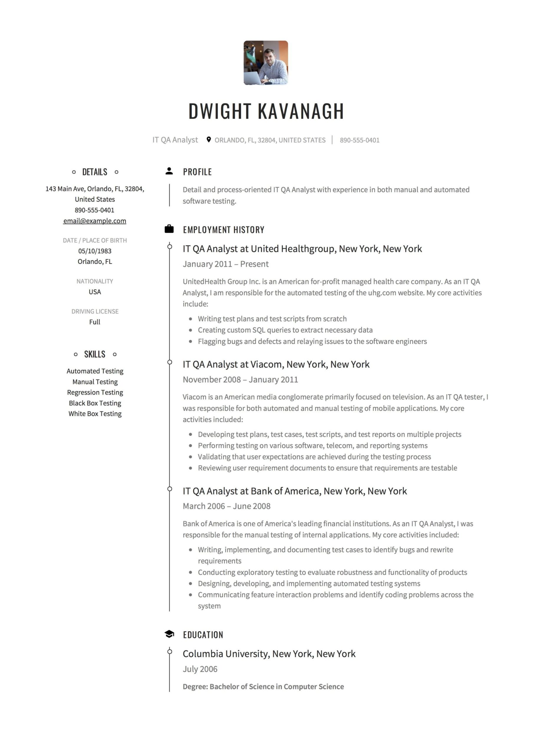 Resume for Qa In State Projects Sample It Qa Analyst Resume & Guide 14 Templates Free Resume for Qa In State Projects Sample It Qa Analyst Resume & Guide 14 Templates Free