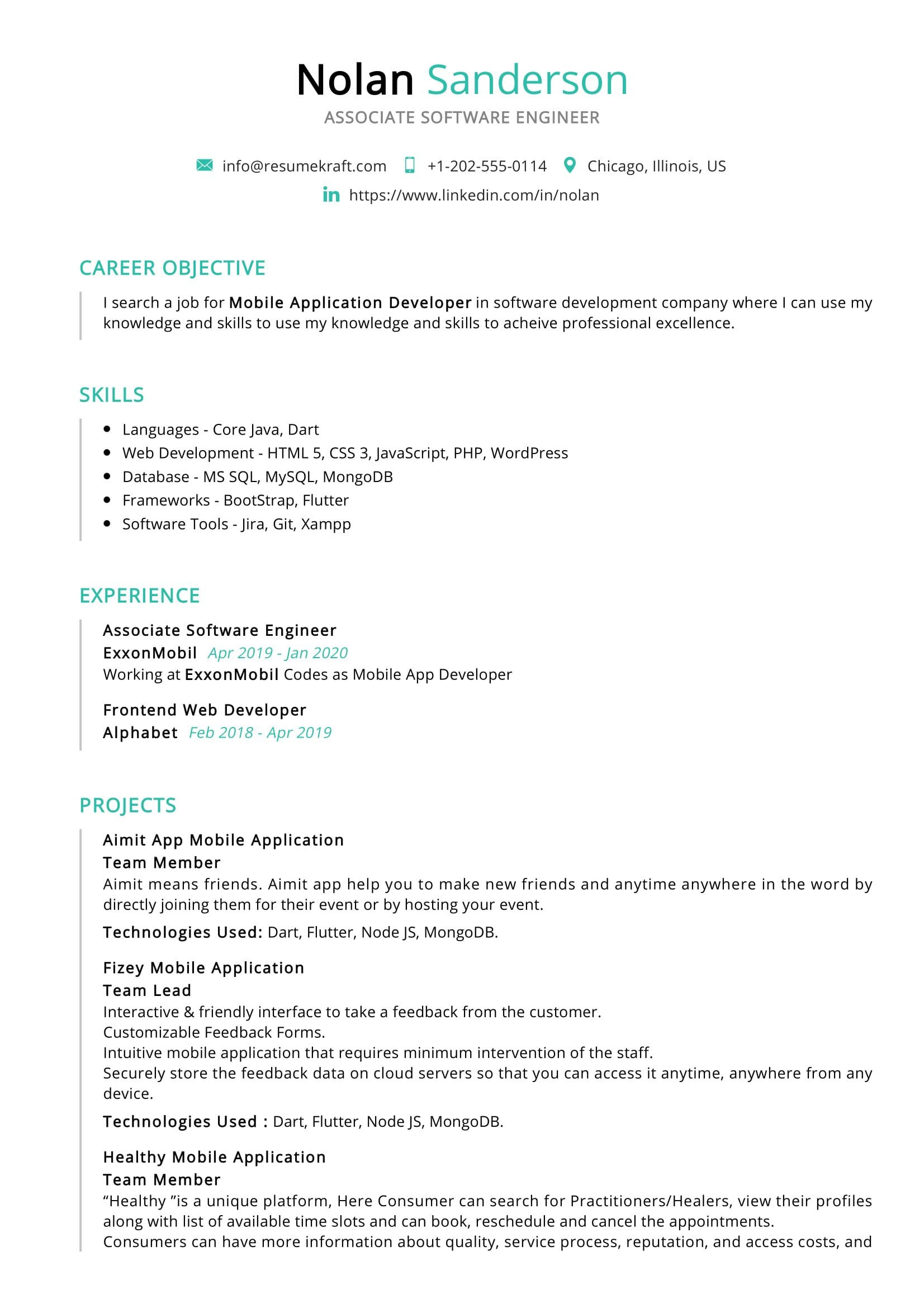 Resume Sample for associate Development Job associate software Engineer Resume Sample 2022 Writing Tips …