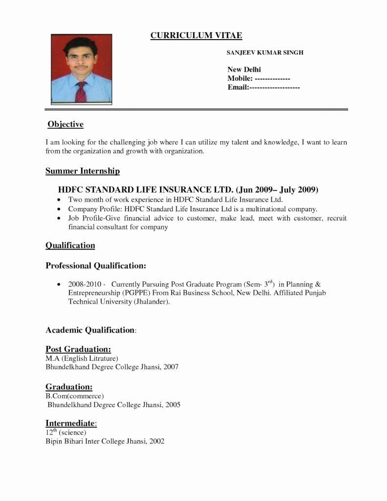 Resume Sample for B Pharm Fresher B Pharmacy Resume format for Freshers – Resume format Job Resume …