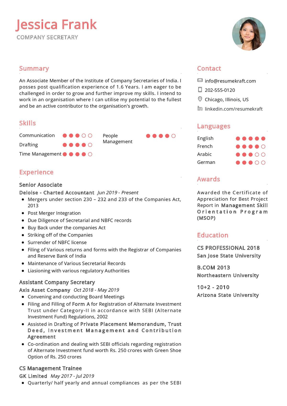 Resume Samples for Company Secretary Students Company Secretary Cv Sample 2022 Writing Tips – Resumekraft Resume Samples for Company Secretary Students Company Secretary Cv Sample 2022 Writing Tips – Resumekraft