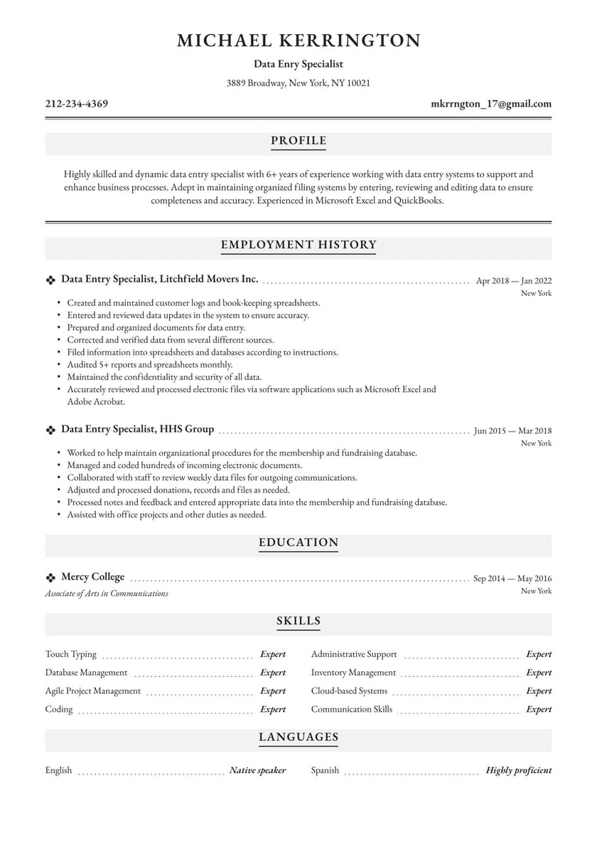 Resume Samples for Data Entry Jobs Data Entry Specialist Resume Examples & Writing Tips 2022 (free Guide)
