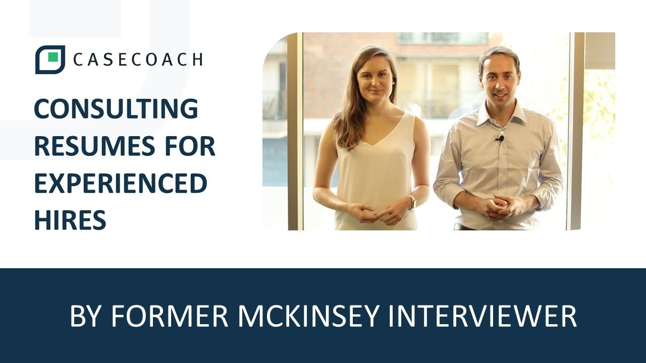 Resume Samples that Got Interview Invite From Mkinsey Consulting Resume Tips for Experienced Professionals by A former Mckinsey Interviewer
