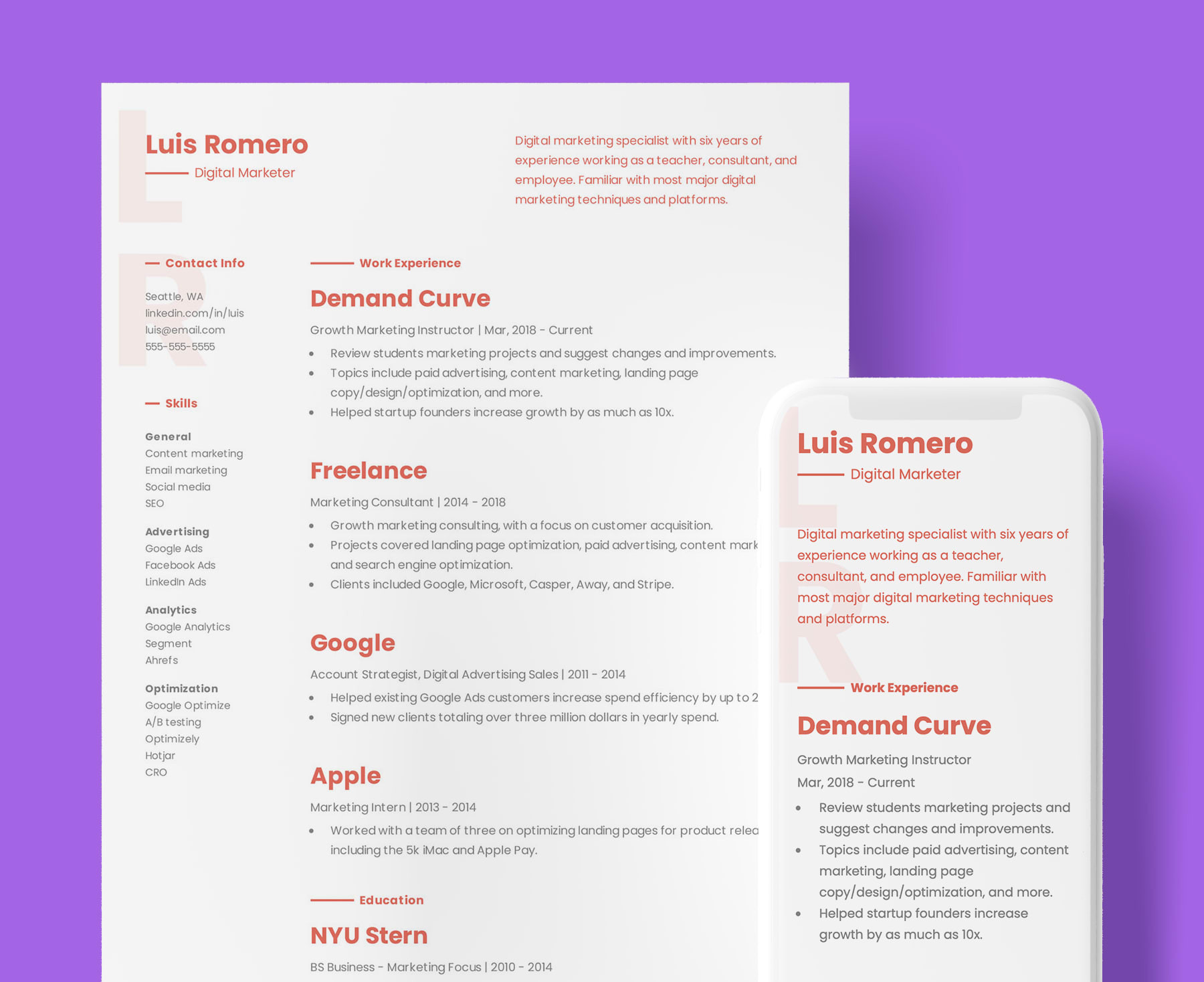 Sample 2 Page Digital Sales Resume Creative Resume Templates: Eye-catching & Recruiter Approved