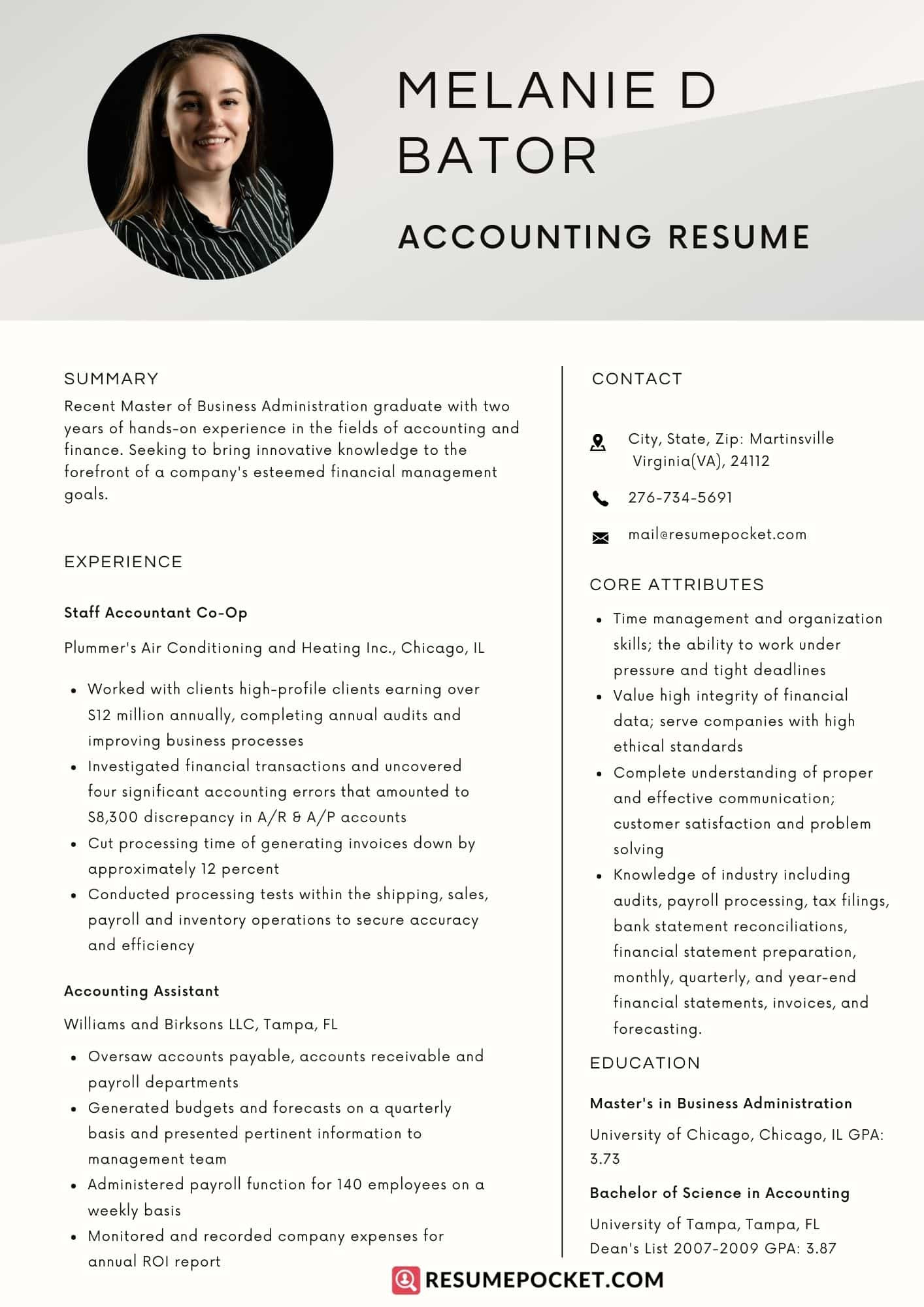 Sample 2023 Resume for Accounts Payable Accounting Resume Example and Template – Resumepocket