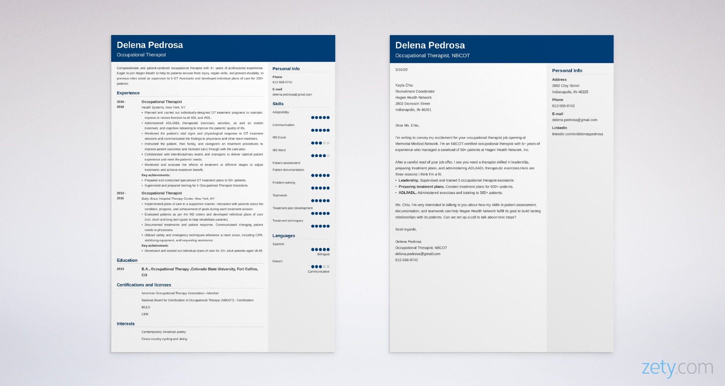 Sample Cover Letter for Occupational therapy Resume Occupational therapy Cover Letter Samples & Guide Sample Cover Letter for Occupational therapy Resume Occupational therapy Cover Letter Samples & Guide