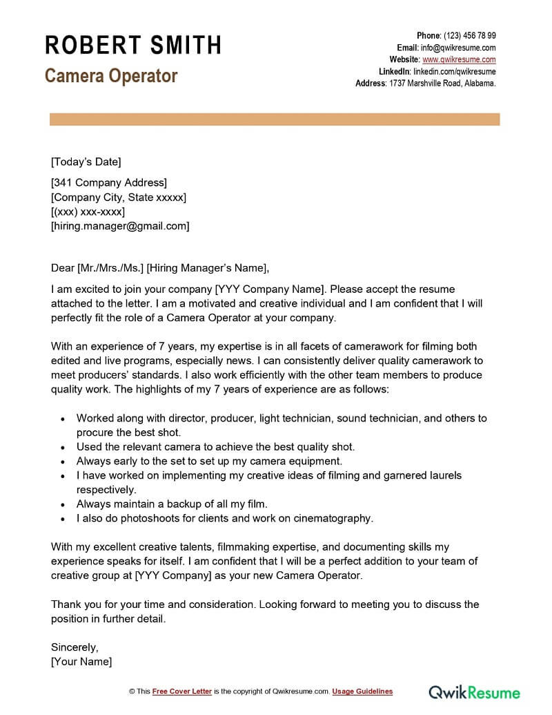 Sample Email to Send Resume to Film Company Camera Operator Cover Letter Examples – Qwikresume Sample Email to Send Resume to Film Company Camera Operator Cover Letter Examples – Qwikresume