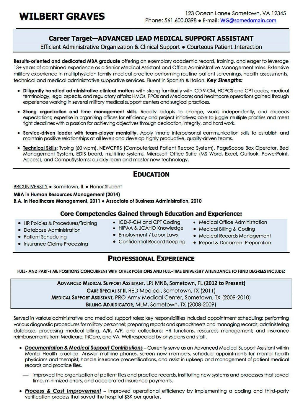 Sample Military Transition Resume for Human Resource Entry Level Jobs Resume Examples Cv Sample Resume Templates Rso Resumes