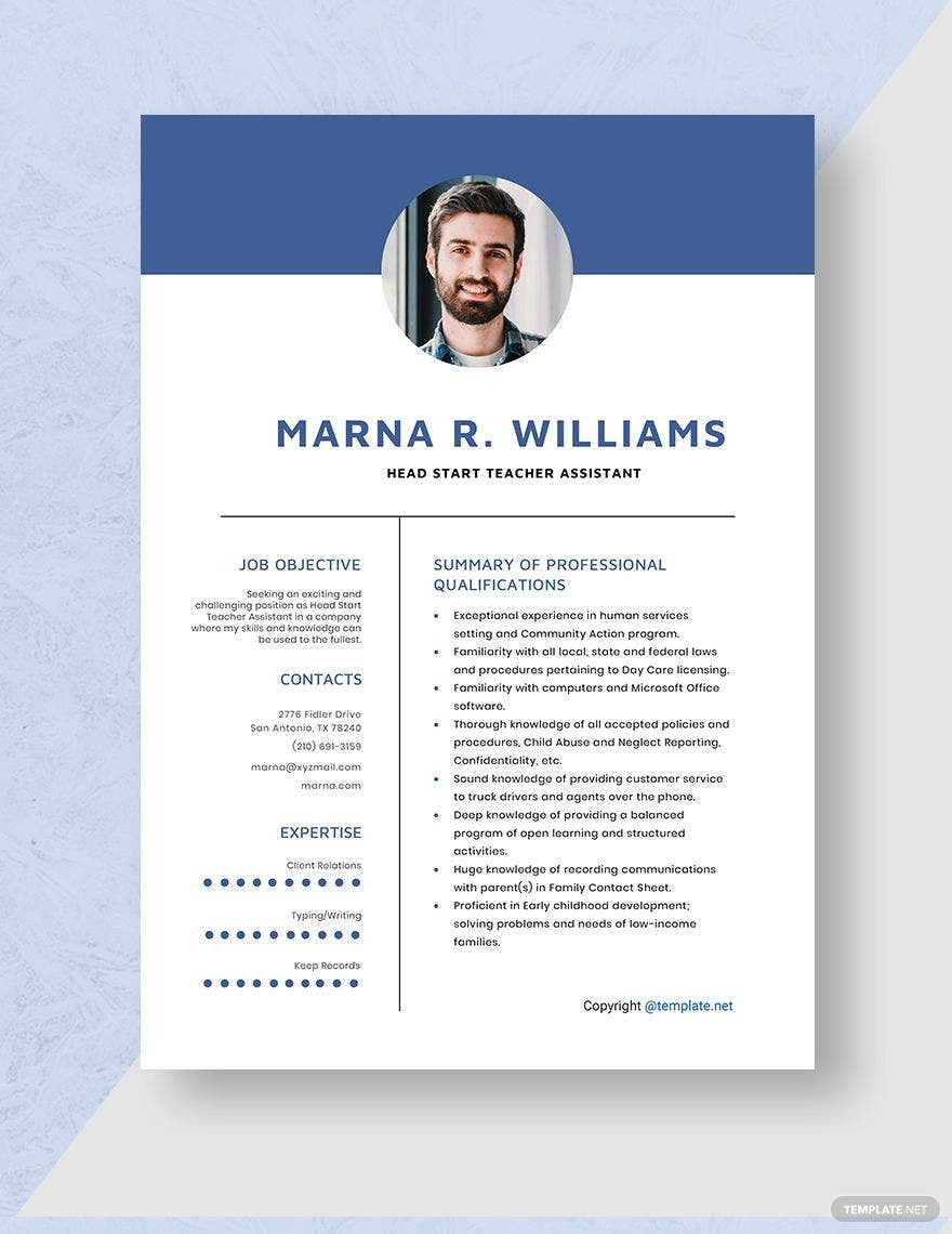 Sample Of Head Start Family Advocate Resume Head Start Director Resume Template – Word, Apple Pages Template.net