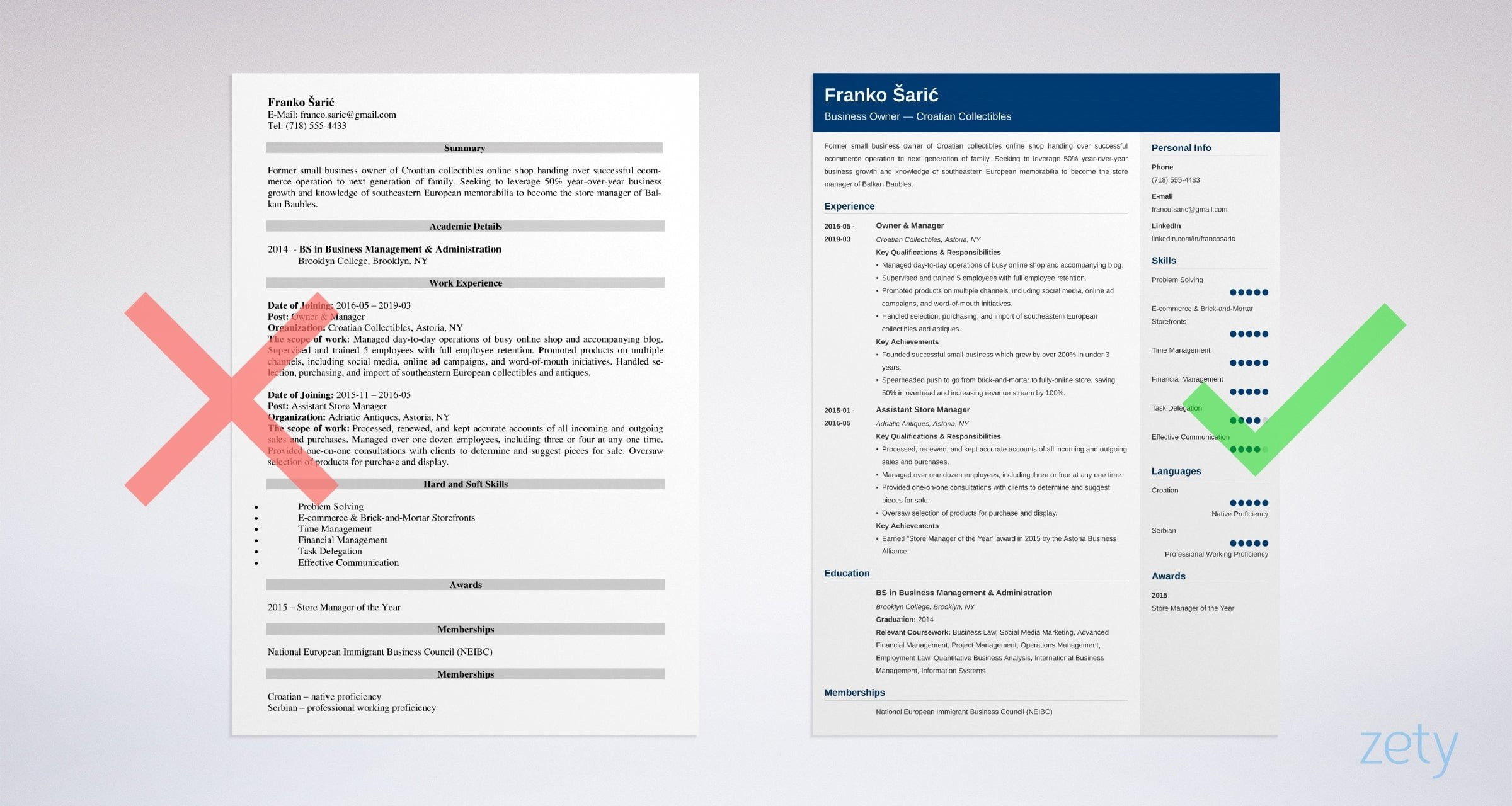 Sample Resume 1 Year Experience Busin Business Owner Resume Samples (template & Guide)