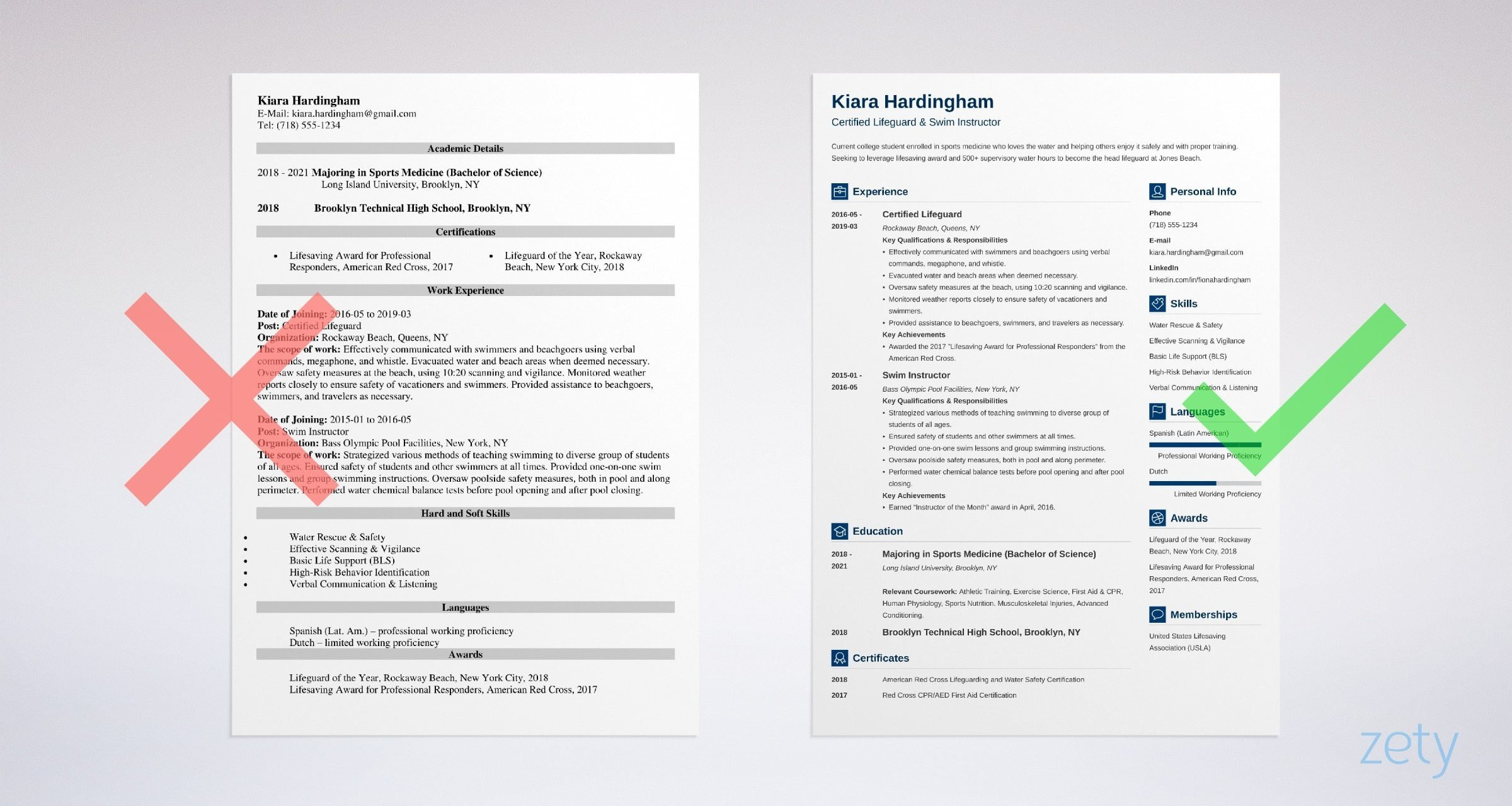 Sample Resume for A Teen Volunteer In Red Cross Lifeguard Resume with Job Description and Skills
