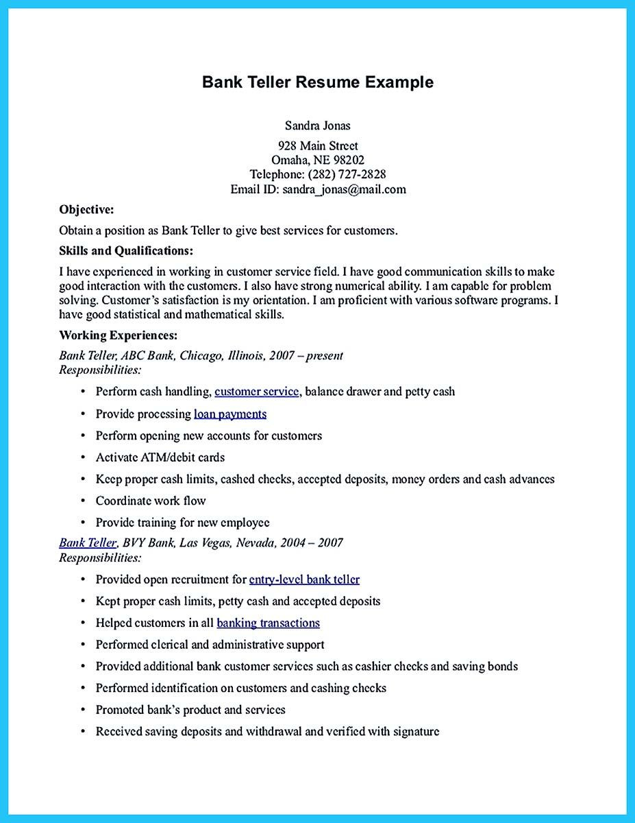 Sample Resume for Bank Teller with Experience Banking Resume Examples are Helpful Matters to Refer as You are …