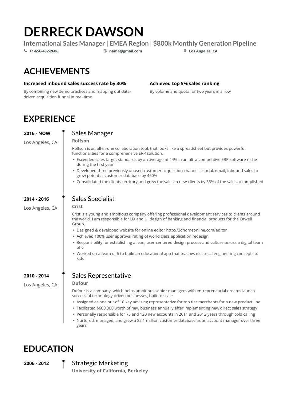 Sample Resume for Banking and Finance Fresh Graduate Sales Manager: Resume Examples for 2021
