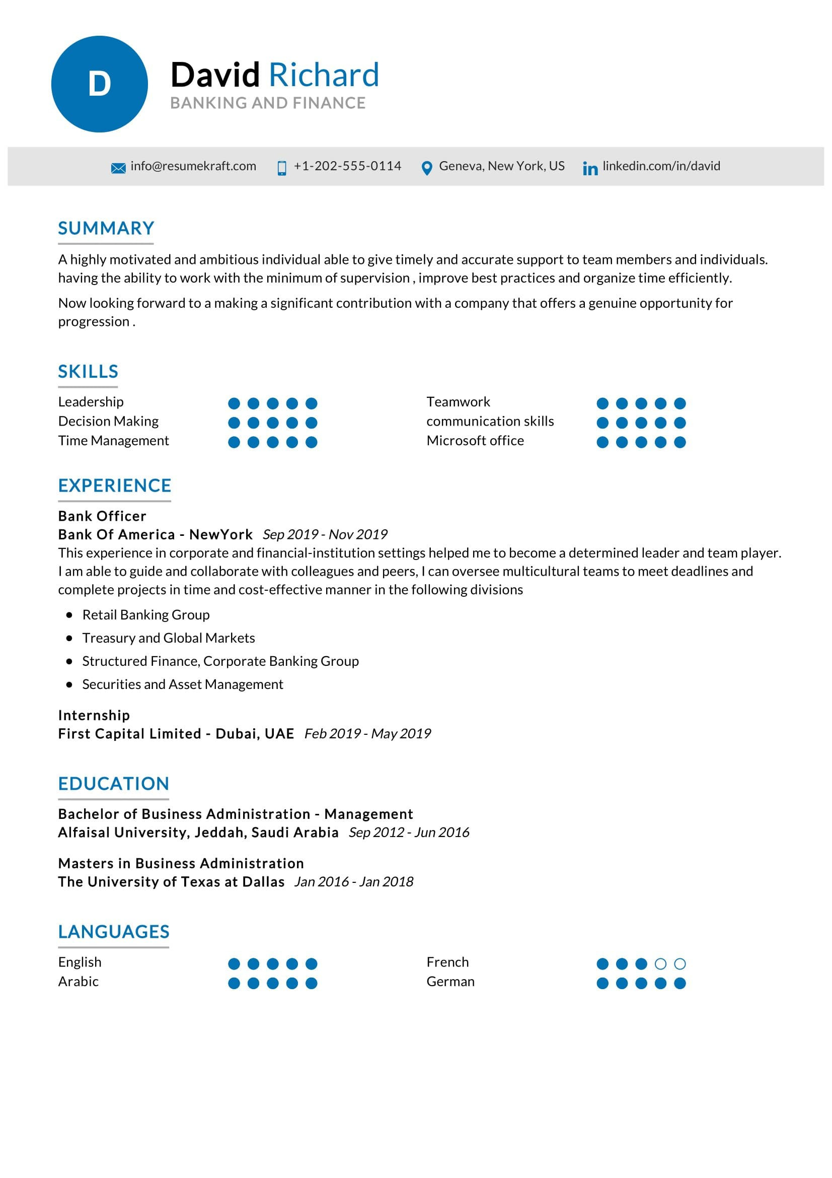 Sample Resume for Banking Operation Officer Bank Officer Resume Sample 2021 Writing Tips – Resumekraft Sample Resume for Banking Operation Officer Bank Officer Resume Sample 2021 Writing Tips – Resumekraft