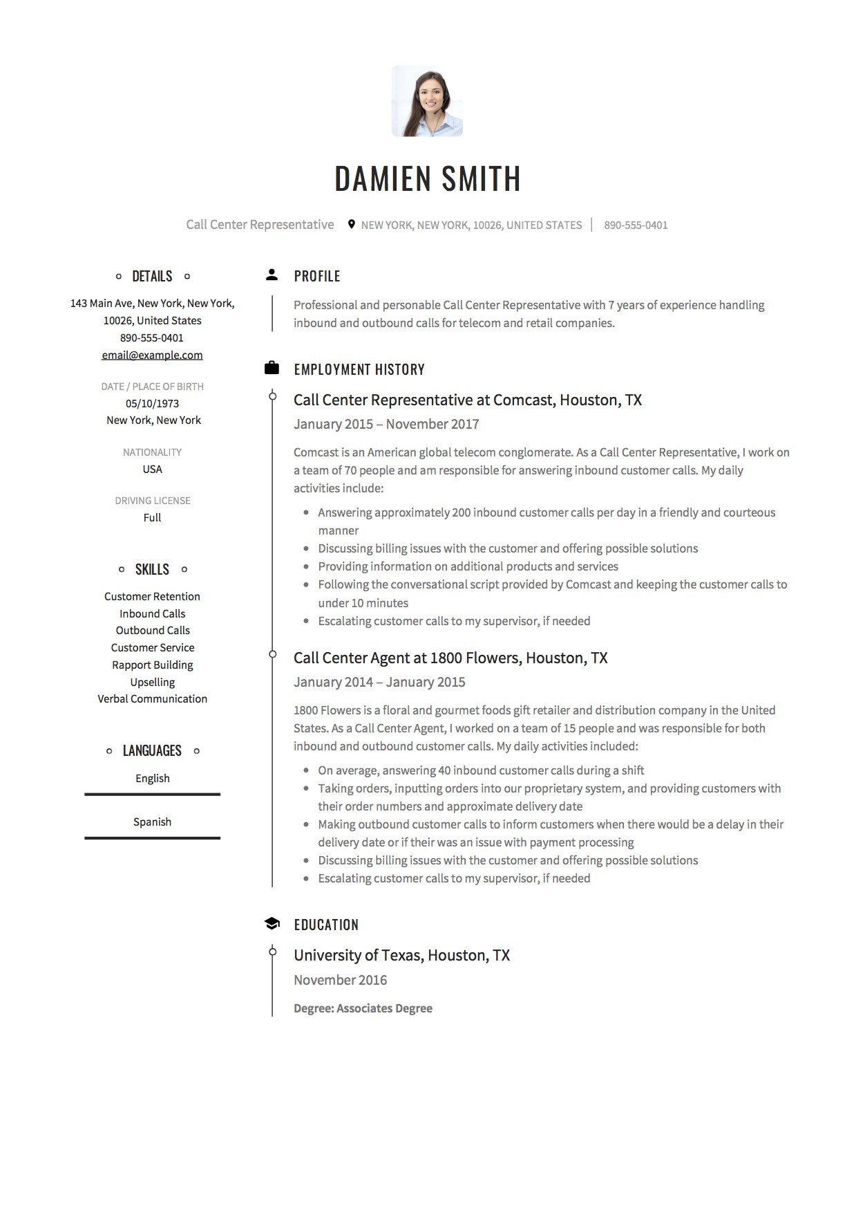 Sample Resume for Bpo Voice Process Freshers Call Center Resume & Guide (lancarrezekiq 12 Free Downloads) 2022