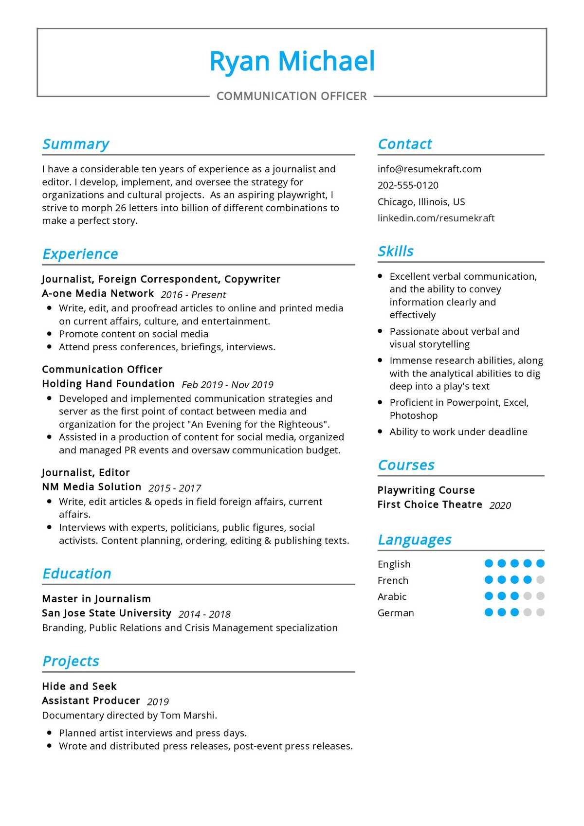 Sample Resume for Brand and Communications Specialist Communication Officer Resume Sample 2022 Writing Tips – Resumekraft