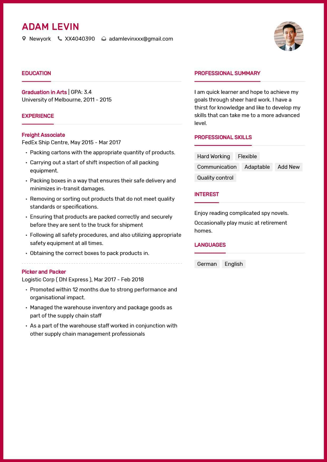 Sample Resume for Crating and Shipping Picker and Packer Resume Example, Duties & Responsibilities – My …
