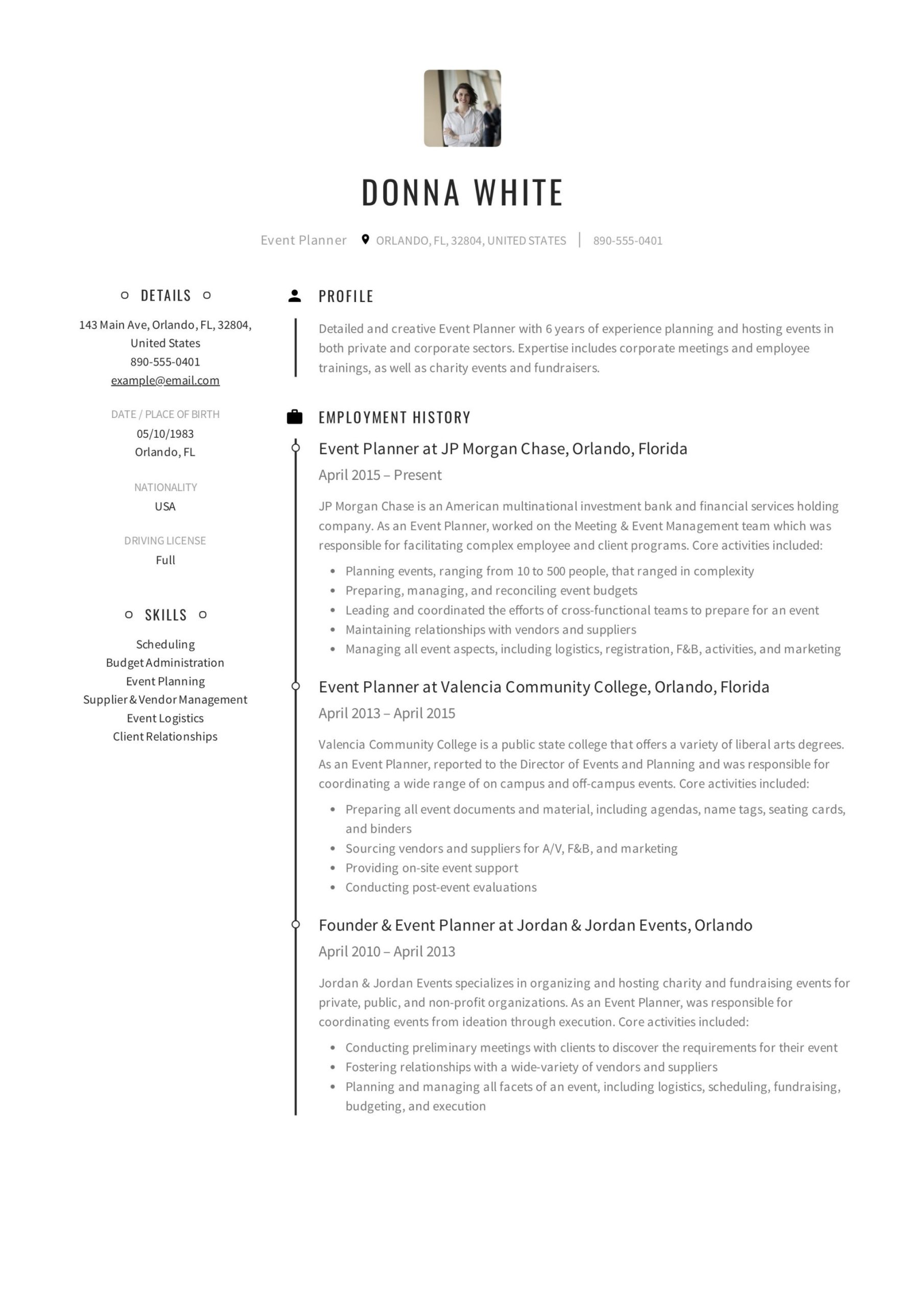 Sample Resume for event Coordinator Position Guide: event Planner Resume 12 Templates Pdf 2022