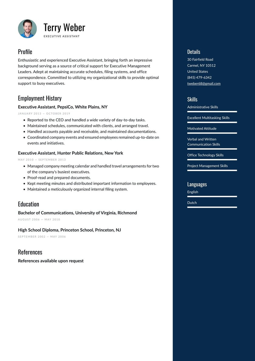 Sample Resume for Executive assistant and Multitasking Executive assistant Resume Examples & Writing Tips 2022 (free Guide)
