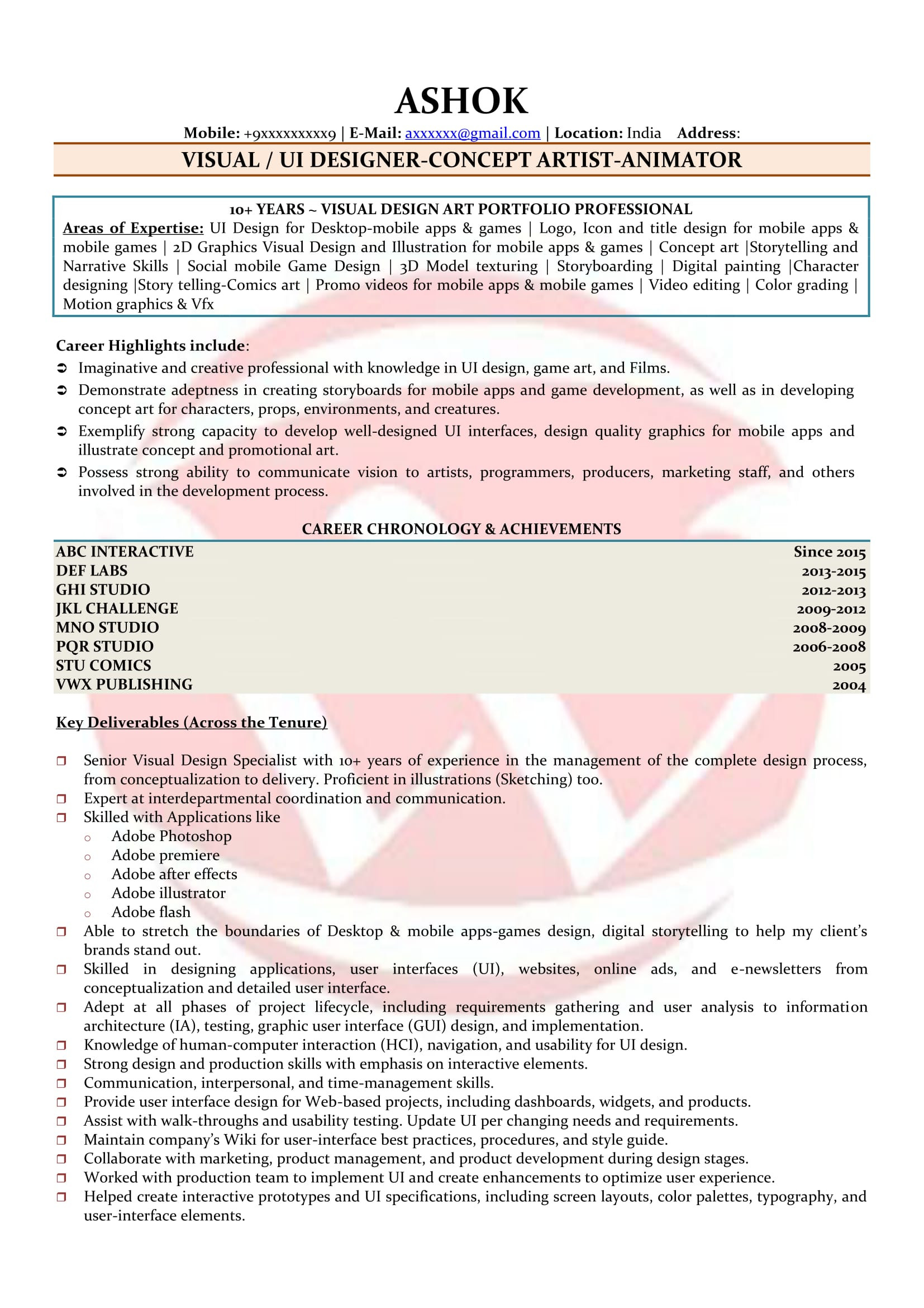 Sample Resume for Gui Automation In Python Ui Developer Sample Resumes, Download Resume format Templates!