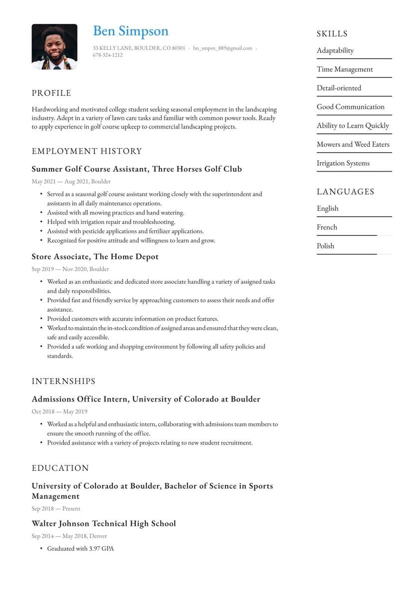 Sample Resume for Junior High School Student for Summer Jobs Summer Job Resume Examples & Writing Tips 2022 (free Guide)