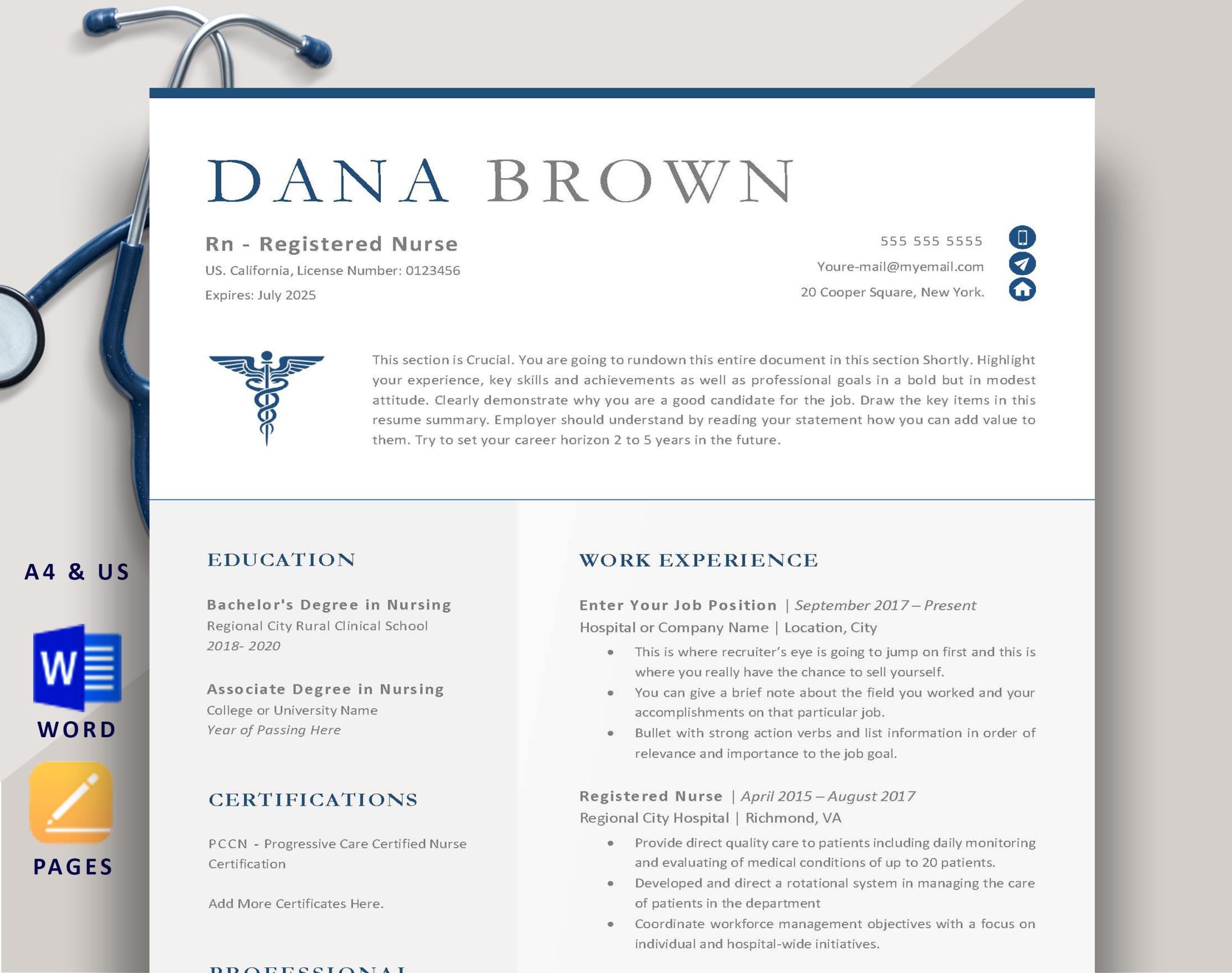 Sample Resume for New Graduate Family Nurse Practitioner Nurse Practitioner Resume Template Lpn New Grad Resume – Etsy