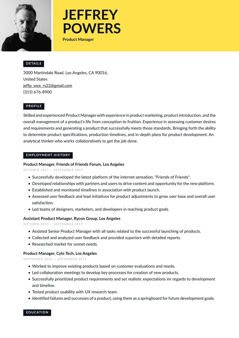 Sample Resume for New Product Development Product Manager Resume Examples & Writing Tips 2022 (free Guide)