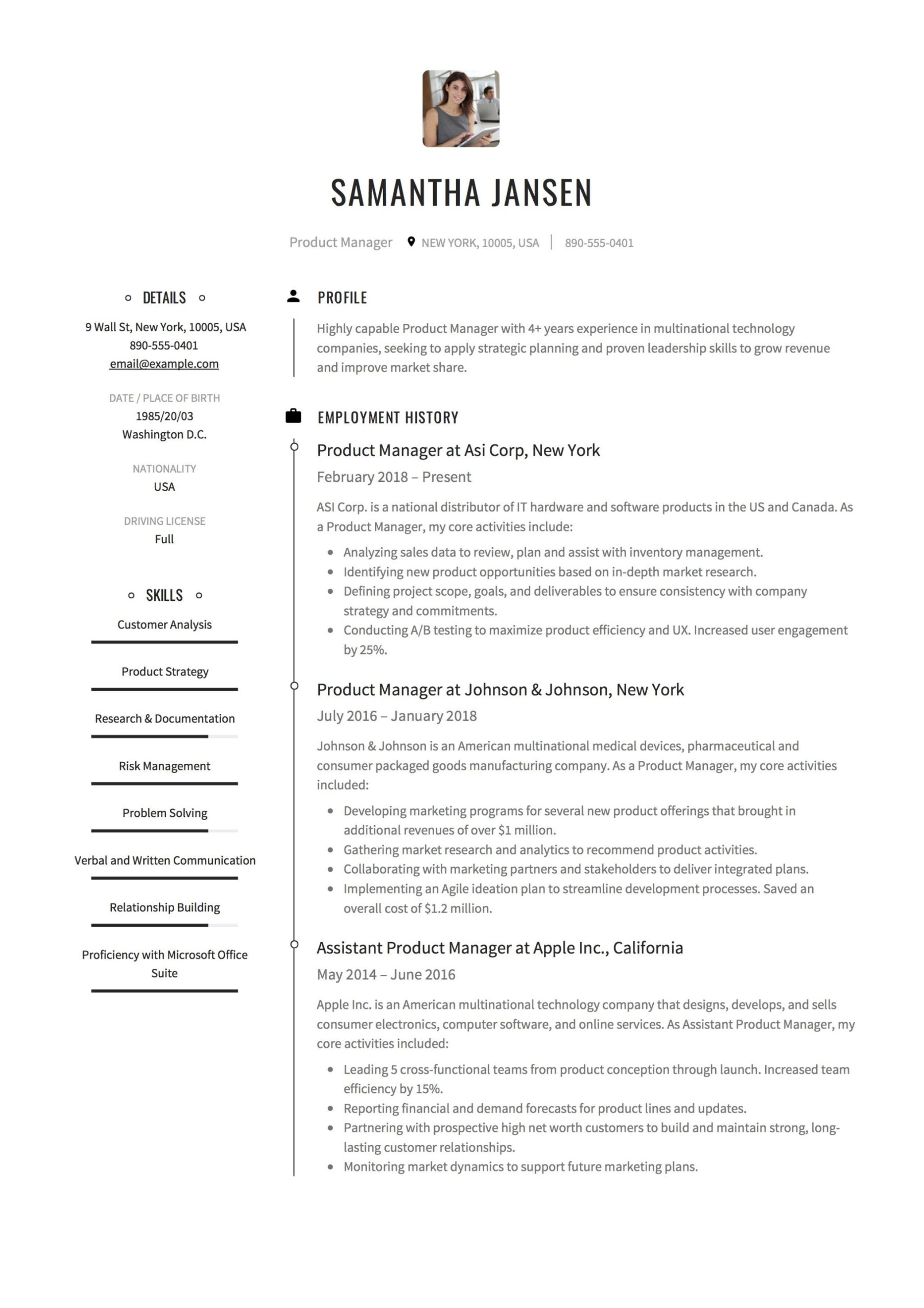 Sample Resume for New Product Development Product Manager Resumes & Guide  22 Samples Pdfs 2022