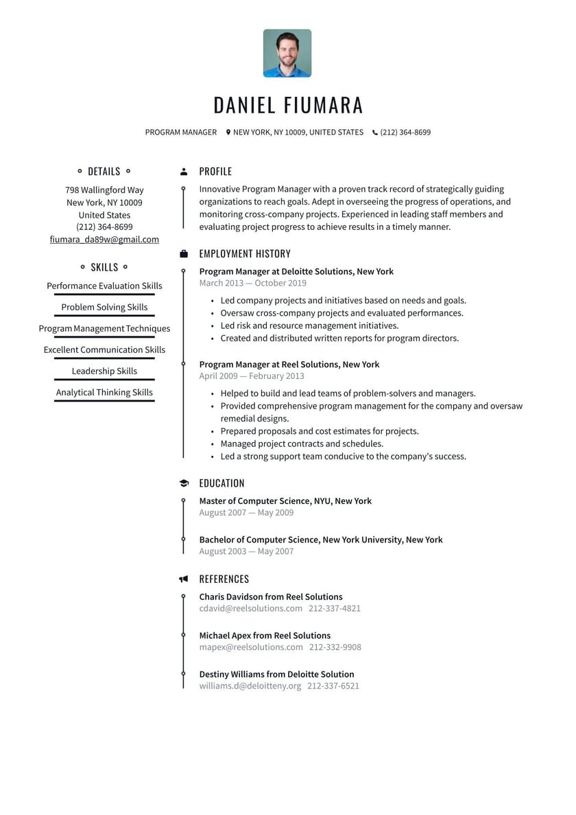 Sample Resume for Program Manager Position Program Manager Resume Examples & Writing Tips 2022 (free Guide)
