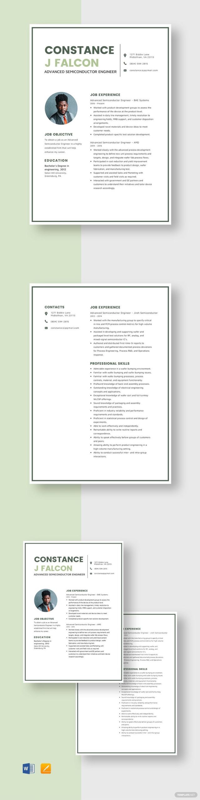 Sample Resume for Semiconductor Field Engineer Free Free Advanced Semiconductor Engineer Resume Template – Word …