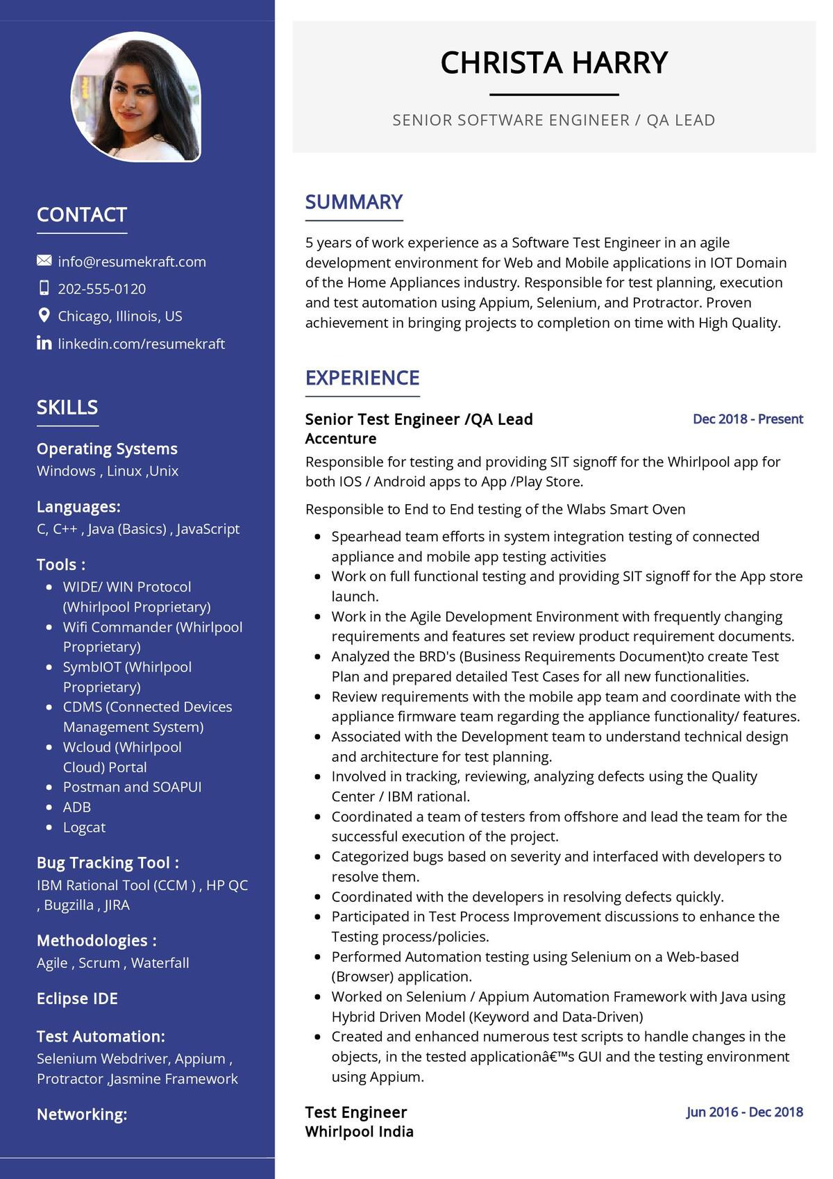 Sample Resume for Senior Automation Tester Senior Test Engineer Cv Sample 2022 Writing Tips – Resumekraft