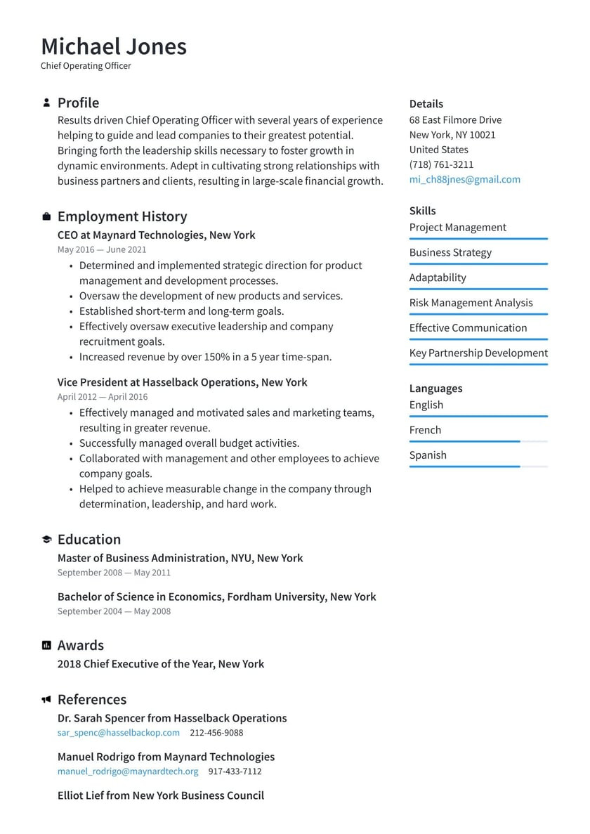 Sample Resume for Senior Executive Ceo Ceo Resume Examples & Writing Tips 2022 (free Guide) Â· Resume.io
