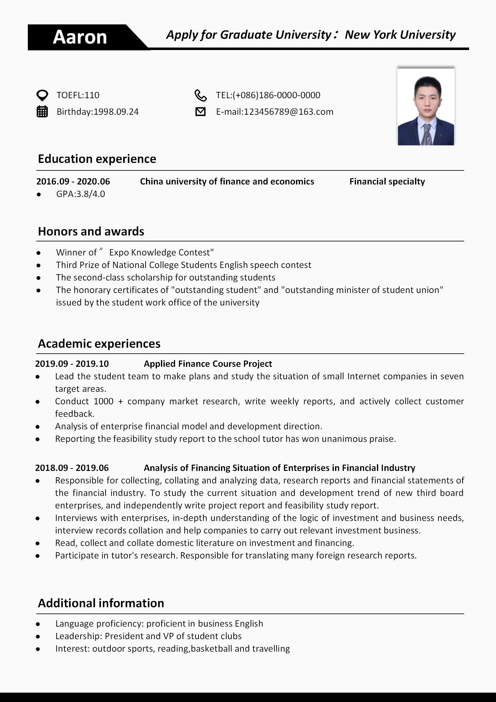 Sample Resume for Use In Feasibility Study Word Of Simple Black and White Resume.docx Wps Free Templates