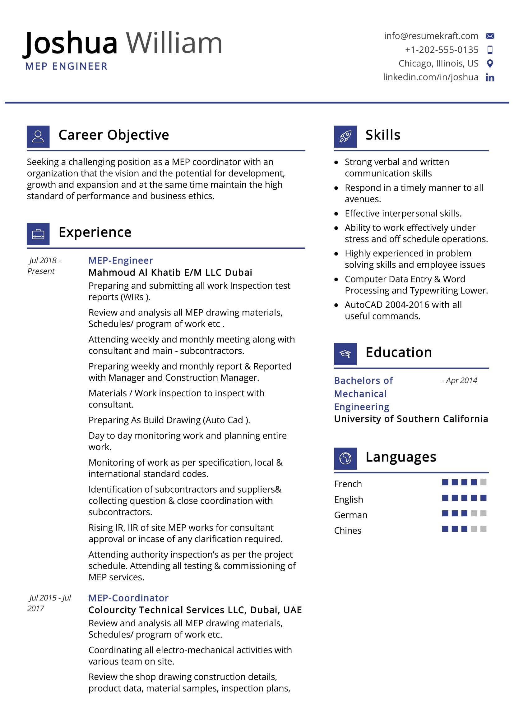 Sample Resume for Utility and Maintenance Engineer Mep Engineer Resume Sample 2022 Writing Tips – Resumekraft