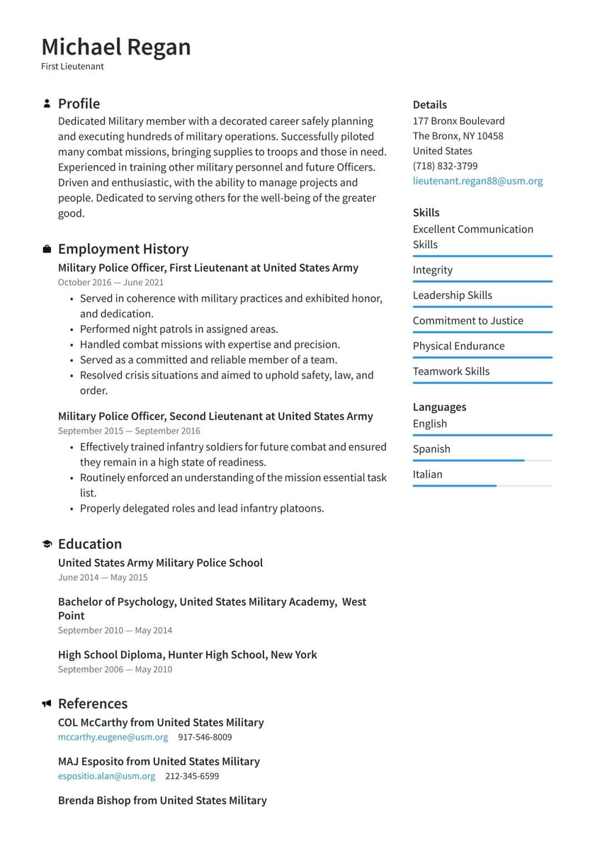 Sample Resume for Veterans Employment Representative Military Resume Examples & Writing Tips 2022 (free Guide) Â· Resume.io