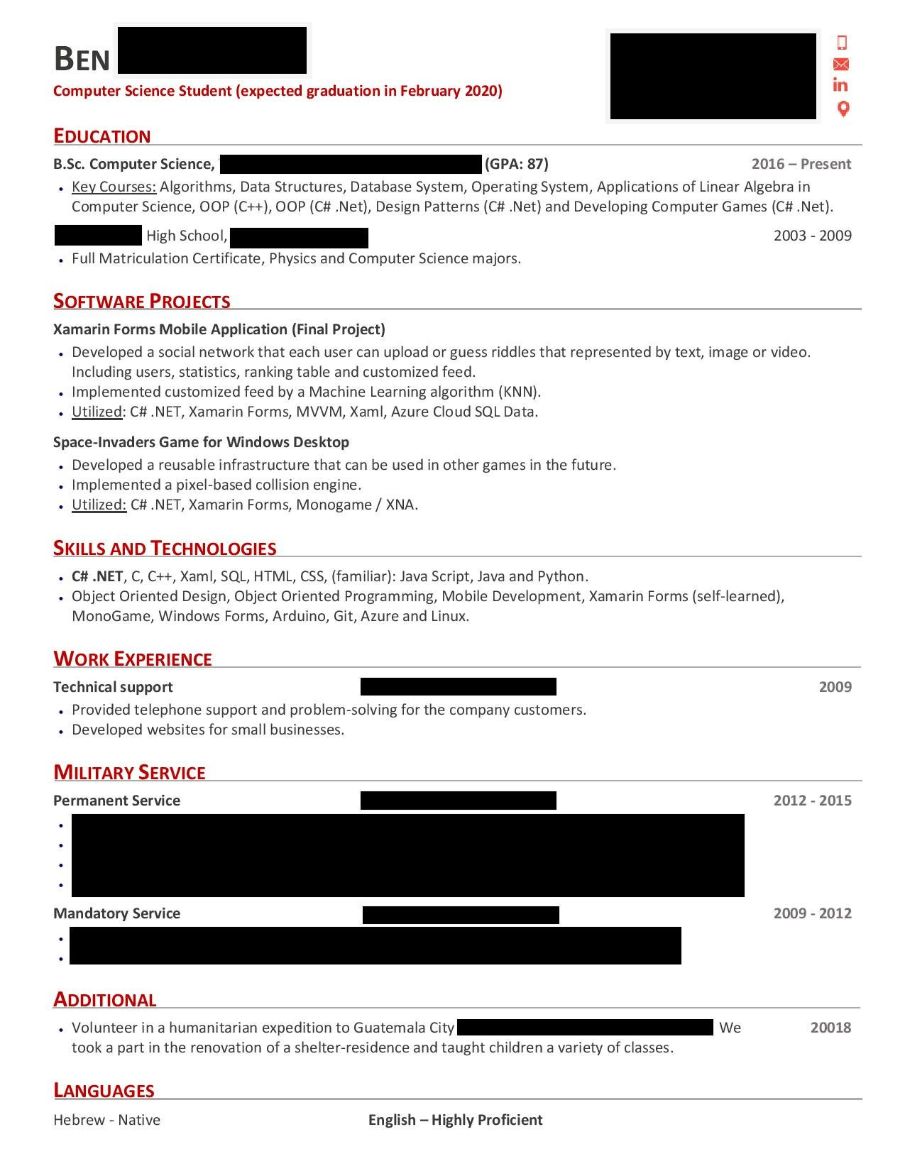 Sample Resume Of Fresh Graduate Computer Science Fresh Computer Science Graduate Resume. : R/resumes