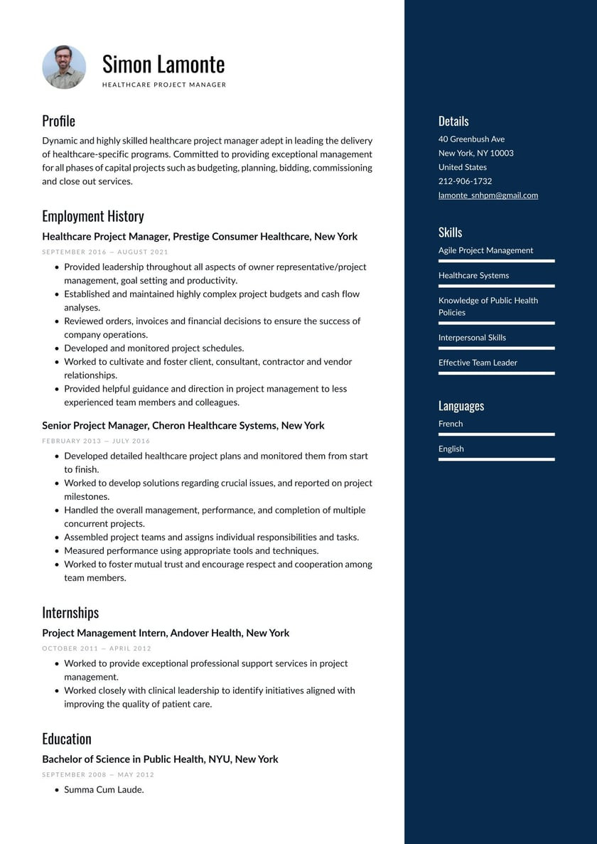 Sample Resume Of Health Care Project Manager Healthcare Project Manager Resume Examples & Writing Tips 2022 (free