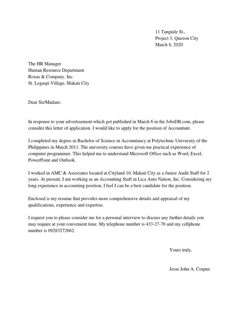 Sample solicited Cover Letter for Resume solicited Application Letter, Resume Pdf Accounting Business Sample solicited Cover Letter for Resume solicited Application Letter, Resume Pdf Accounting Business