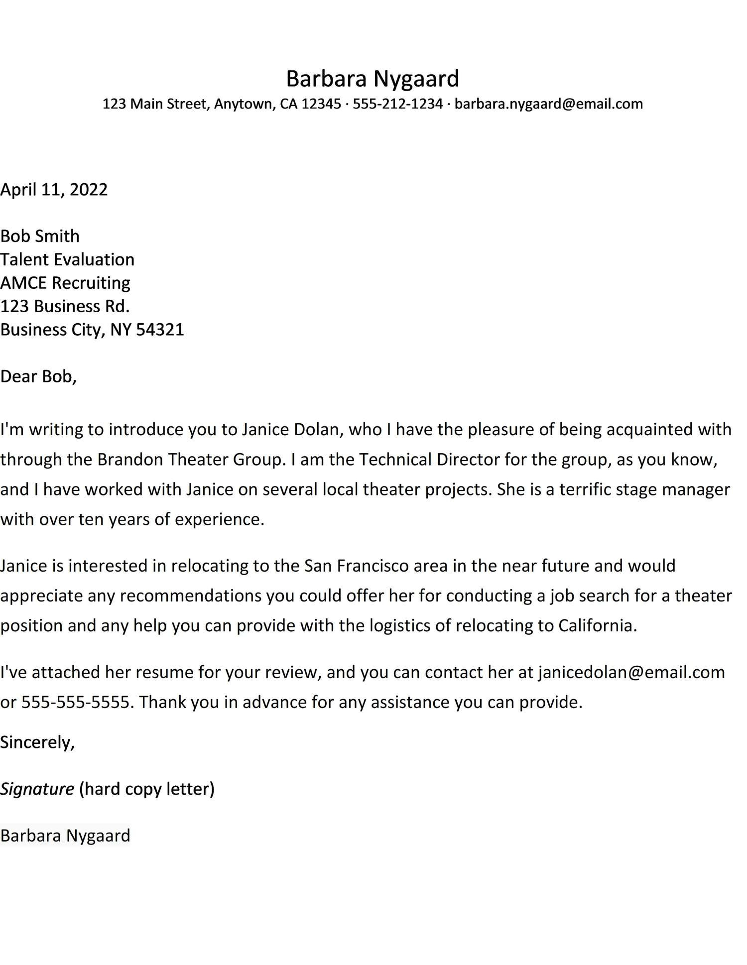 Samples Of Introduction Letter for Resume Letter Of Introduction Examples and Writing Tips