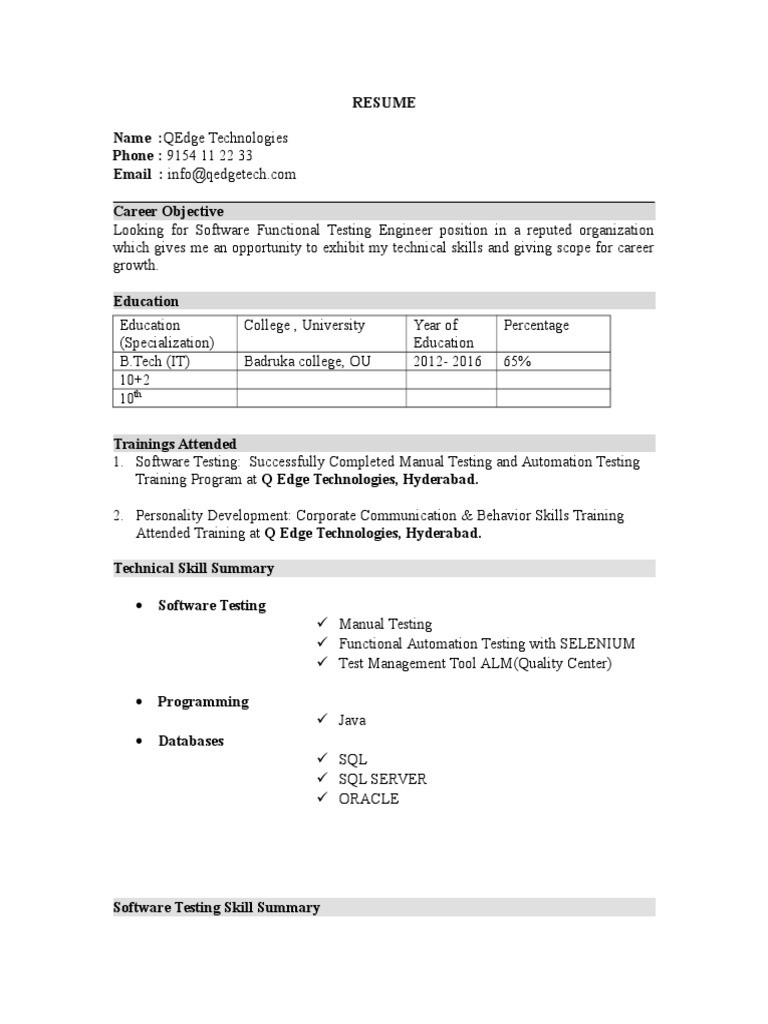 Selenium Testing Resume Sample for Freshers Fresher Resume Pdf Selenium (software) software Testing Selenium Testing Resume Sample for Freshers Fresher Resume Pdf Selenium (software) software Testing