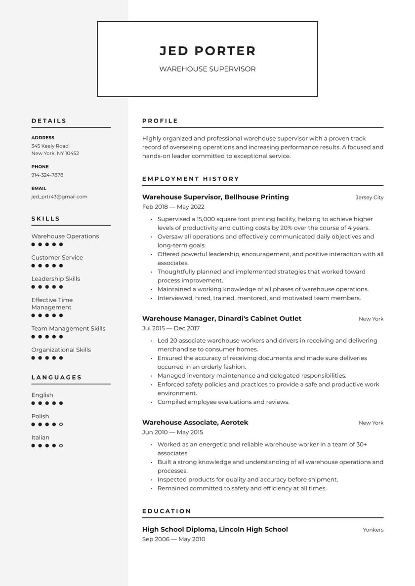 Warehouse Team Leader Job Description Resume Sample Warehouse Supervisor Resume Examples & Writing Tips 2022 (free Guide)