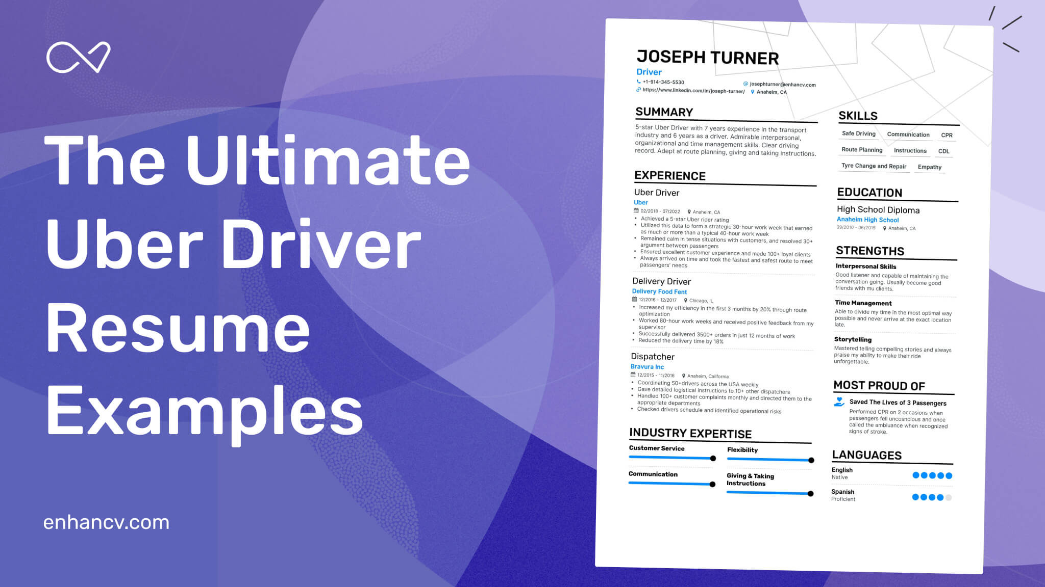4 Star Rating Uber Driver Resume Sample Competent Uber Driver Resume Example & Guide