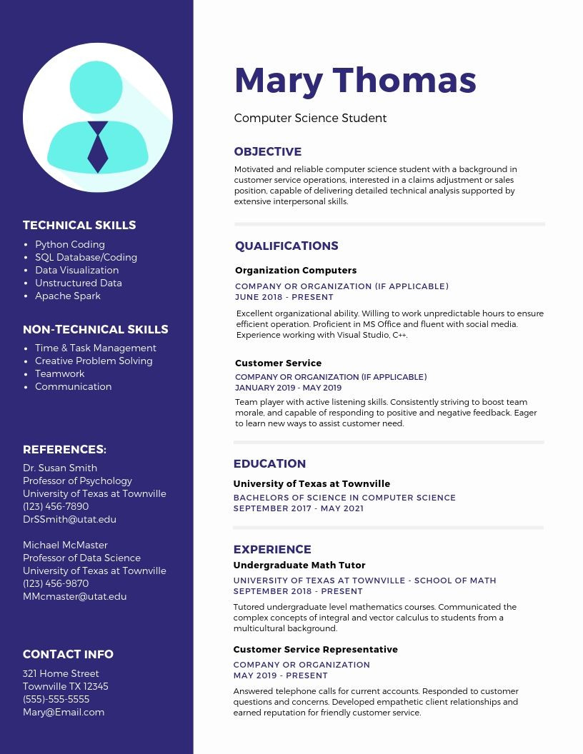 Basic Resume Samples for College Students College Student Resume Examples and Templates Mypath