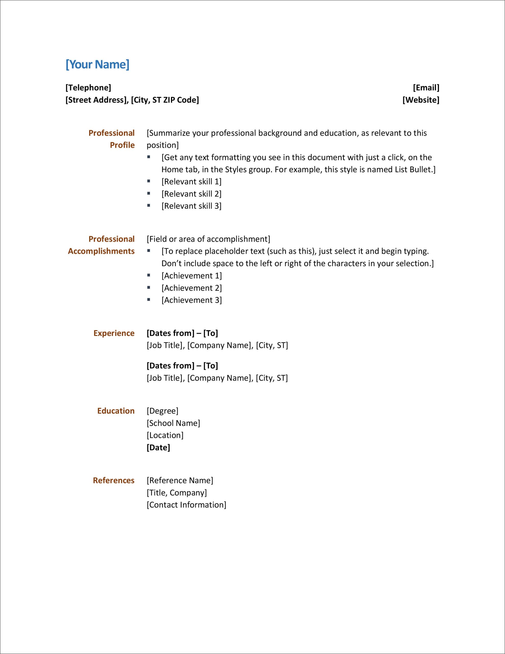 Basic Sample Of A Simple Resume 45 Free Modern Resume / Cv Templates – Minimalist, Simple & Clean …