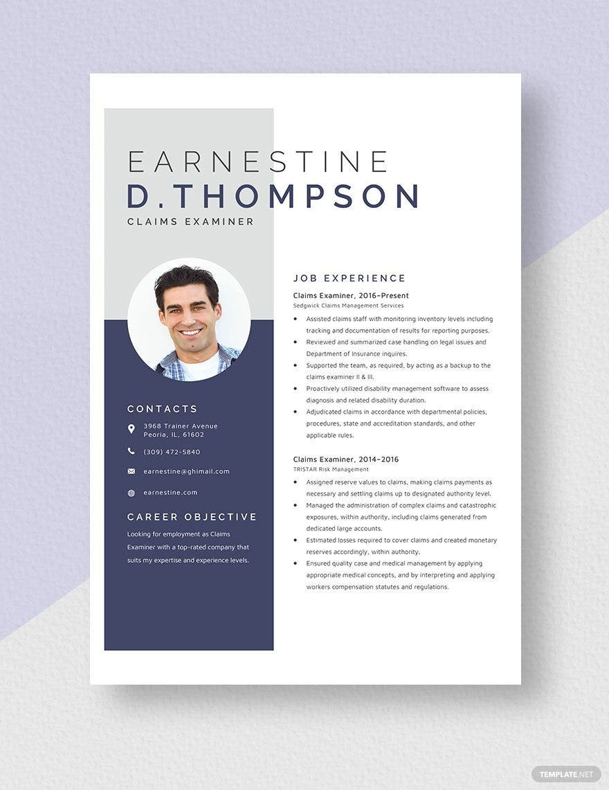 Claims Adjuster Administrative assistant Resume Sample Claims Resume Templates – Design, Free, Download Template.net