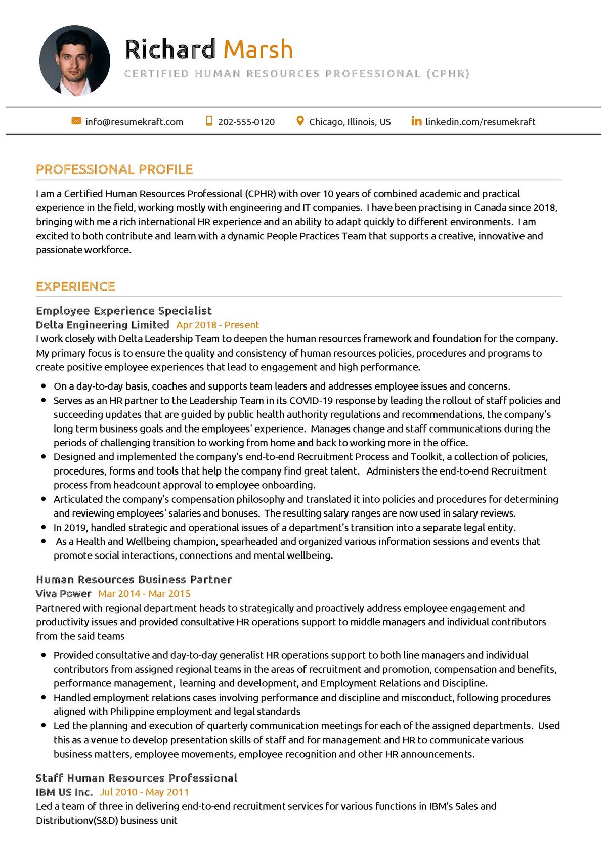 Employee Of the Year Resume Sample Certified Human Resources Professional Resume Sample 2022 …