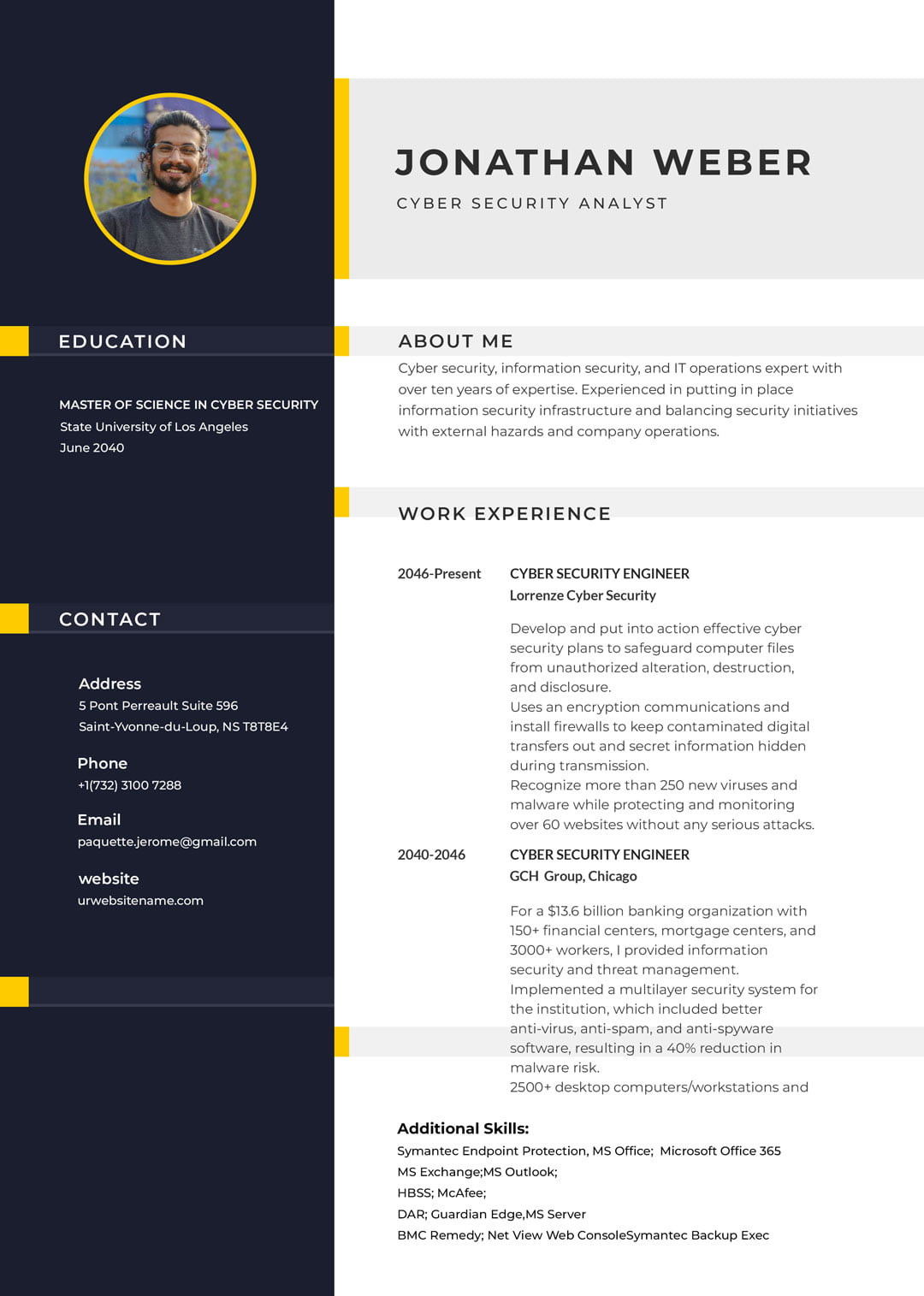 Free Sample Resume for associate Dereee In Cyber Security 5 Cyber Security Resume Examples with Cover Letter & Jd – Webson Job