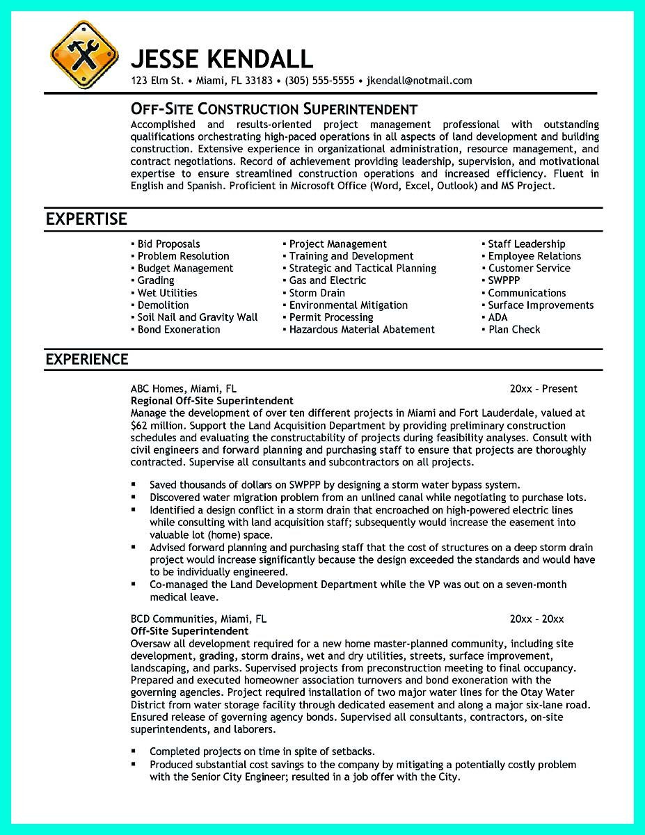 Free Sample Resume for Building Superintendent Simple Construction Superintendent Resume Example to Get Applied …