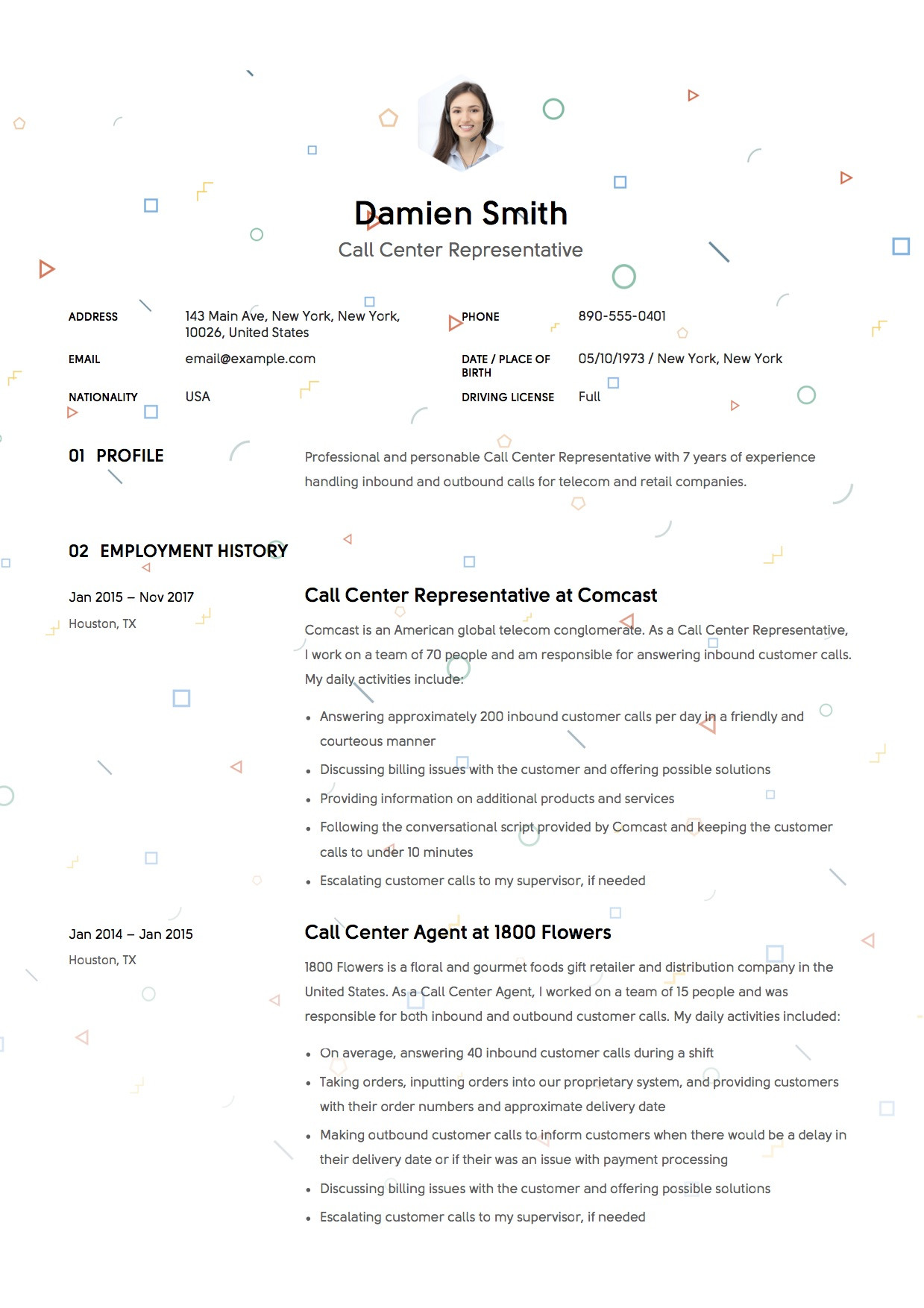 Free Sample Resume for Call Center Job Call Center Resume & Guide (lancarrezekiq 12 Free Downloads) 2022