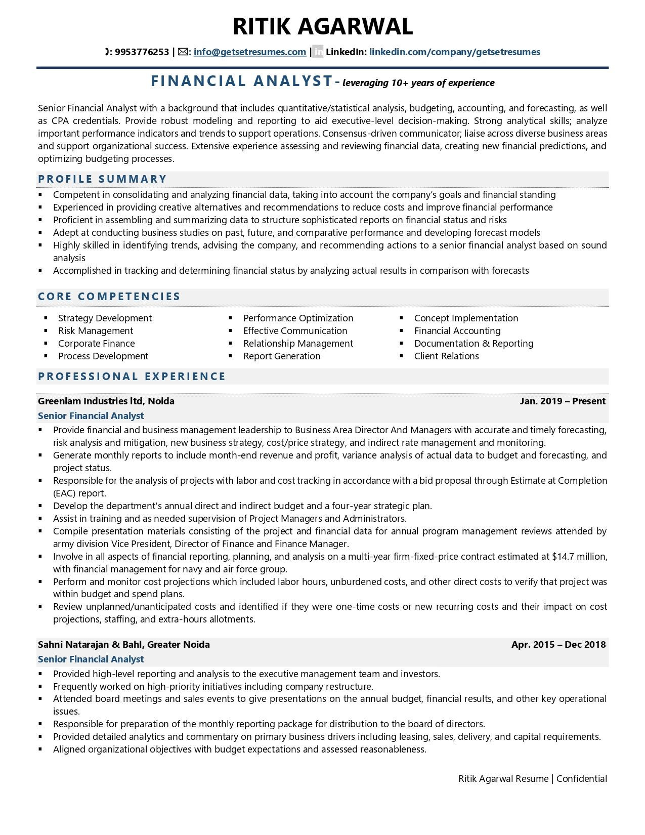 Generating Weekly Quarterly Yearly Reports Excel Resume Sample Financial Analyst Resume Examples & Template (with Job Winning Tips)
